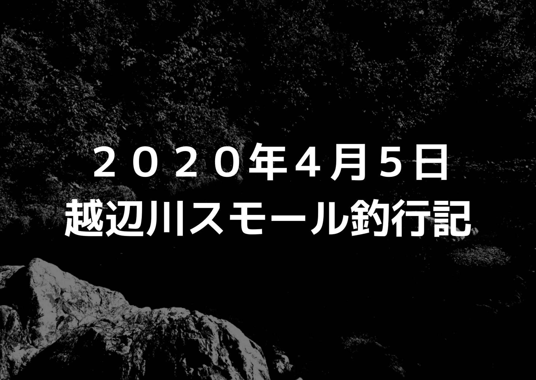 ２０２０年４月５日越辺川スモール釣行記 つれつれlab